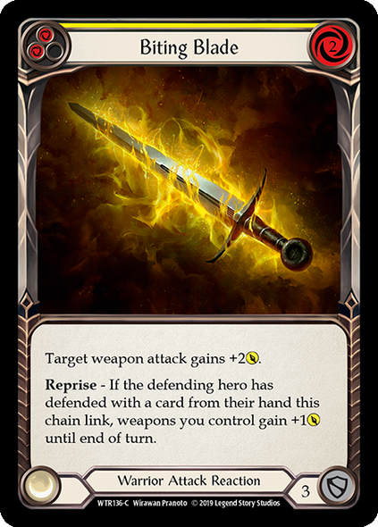 FAB01 WTR-136C Biting Blade (Yellow) Rainbow Foil (1st ed)