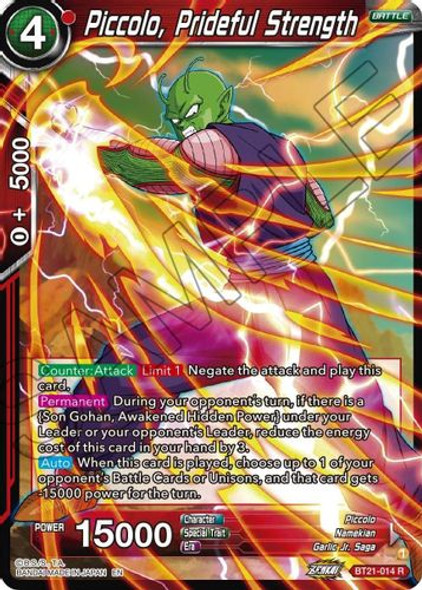 BT21-014R Piccolo, Prideful Strength (Foil)