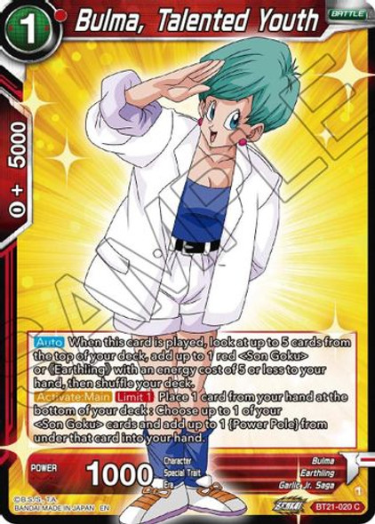 BT21-020C Bulma, Talented Youth (Foil)