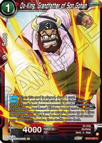 BT21-022C Ox-King, Grandfather of Son Gohan (Foil)