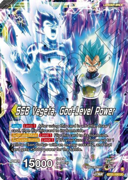 BT21-100UC SSB Son Goku // SSB Vegeta, God-Level Power (Foil)