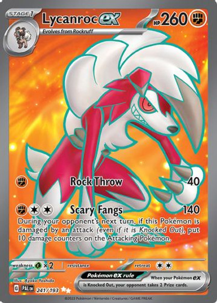 SV02-PAL-EN-241/193SRR Lycanroc ex (Holo)