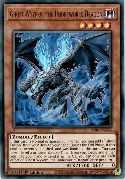 BLMR-EN025 Ghost Wyvern, the Underworld Dragon (Ultra Rare) <1st>