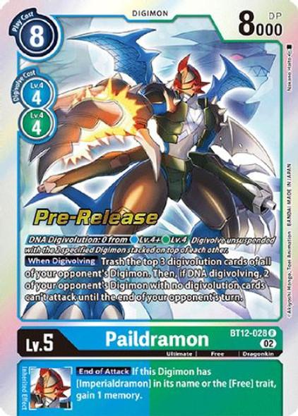 BT12-028R Paildramon (Prerelease Stamp) (Foil)