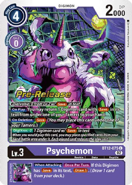 BT12-075U Psychemon (Prerelease Stamp) (Foil)