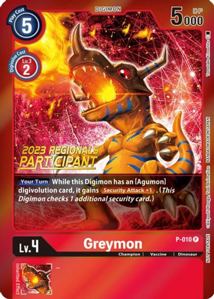 P-010P Greymon (2023 Regionals Participant) (Foil)