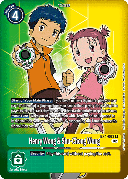 EX04-063R Henry Wong & Shu-Chong Wong (EX04 Box Topper) (Foil)