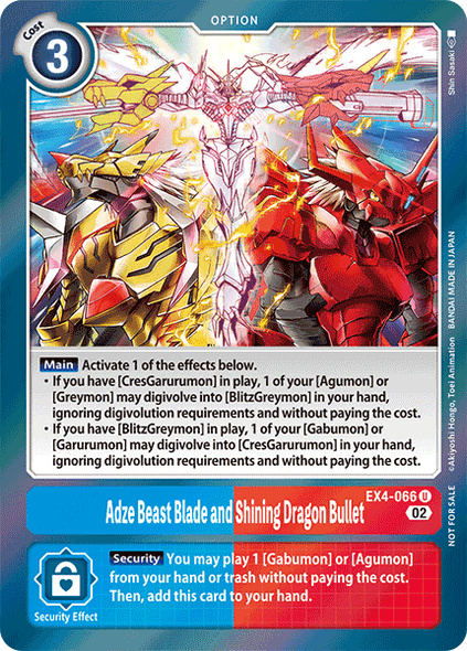 [EX04-066U] Adze Beast Blade and Shining Dragon Bullet (Alternate Art)