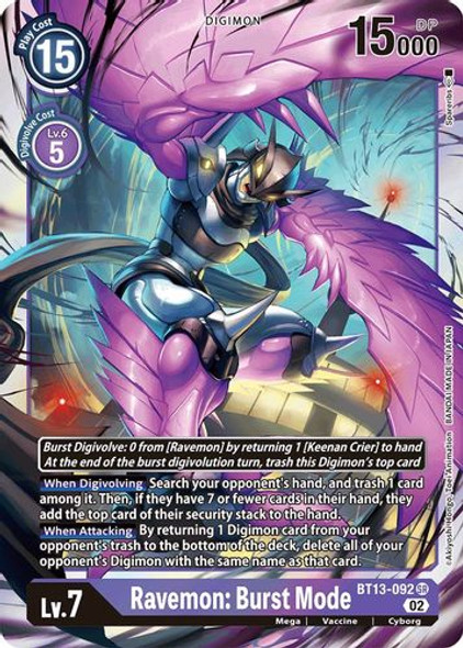 BT13-092SR Ravemon: Burst Mode (Foil)