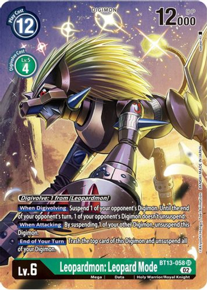 BT13-058SR Leopardmon: Leopard Mode (Alternate Art) (Foil)