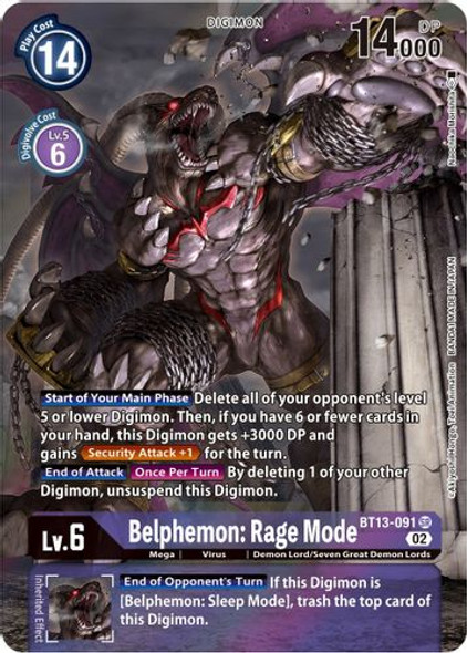 BT13-091SR Belphemon: Rage Mode (Alternate Art) (Foil)