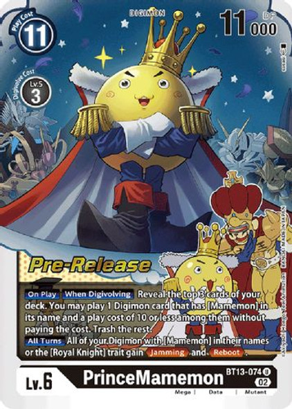 BT13-074U PrinceMamemon (Prerelease Stamp) (Foil)