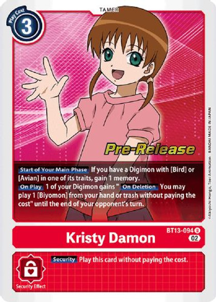 BT13-094U Kristy Damon (Prerelease Stamp) (Foil)