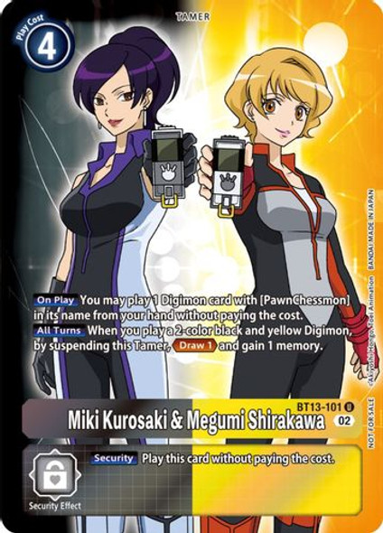 BT13-101U Miki Kurosaki & Megumi Shirakawa (Box Topper) (Foil)