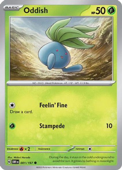 [SV03][OBF-001/197](C) Oddish (Reverse Holo)