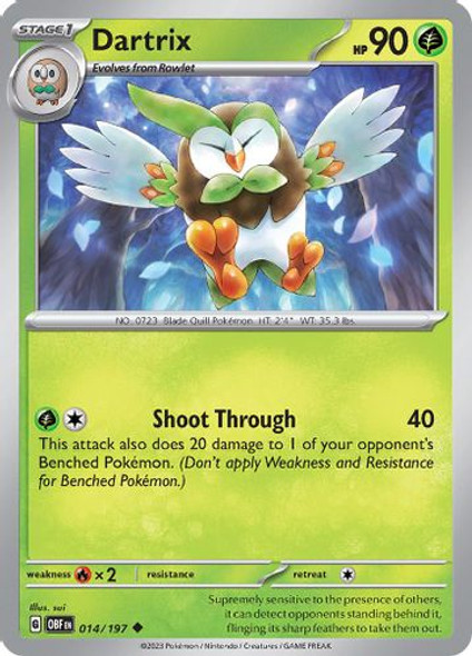 [SV03][OBF-014/197](UC) Dartrix (Reverse Holo)