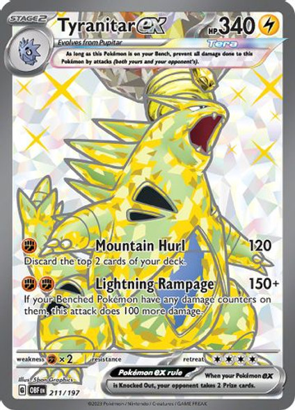 SV03-OBF-EN-211/197SRR Tyranitar ex (Holo)