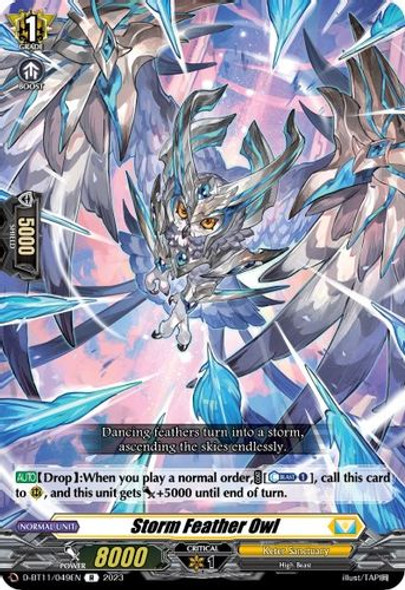 D-BT11/049EN R Storm Feather Owl