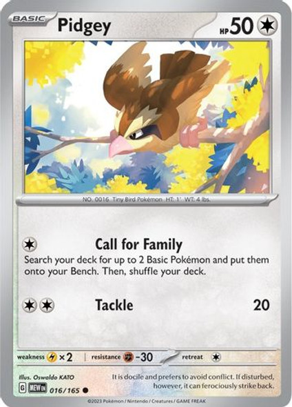 [SV03a][MEW-016/165](C) Pidgey (Reverse Holo)