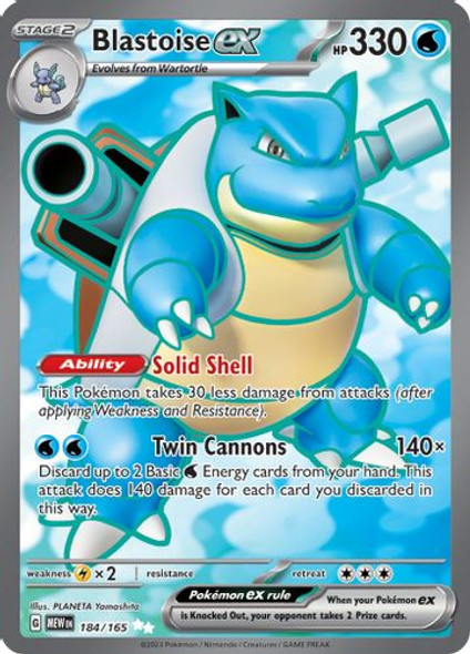 [SV03a][MEW-184/165](SRR) Blastoise ex (Holo)