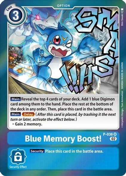 P-036P Blue Memory Boost! (RB01 Reprint) (Foil)