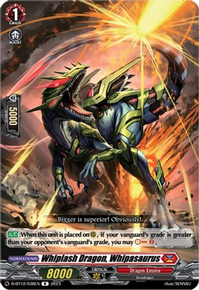 D-BT12/038EN R Whiplash Dragon, Whipasaurus