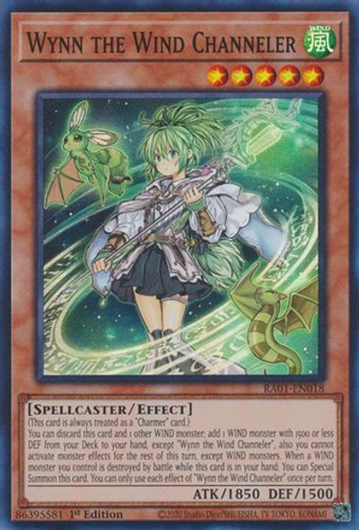 RA01-EN018 Wynn the Wind Channeler (Prismatic Ultimate Rare) <1st>