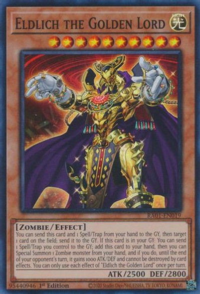 RA01-EN019 Eldlich the Golden Lord (Standing Art) (Platinum Secret Rare) <1st>