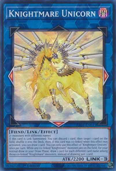 RA01-EN043 Knightmare Unicorn (No Rider Art)(Platinum Secret Rare) <1st>