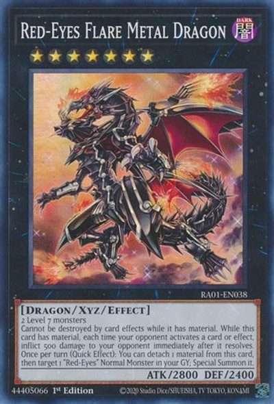 RA01-EN038 Red-Eyes Flare Metal Dragon (Super Rare) <1st>