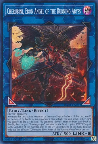 RA01-EN042 Cherubini, Ebon Angel of the Burning Abyss (Super Rare) <1st>