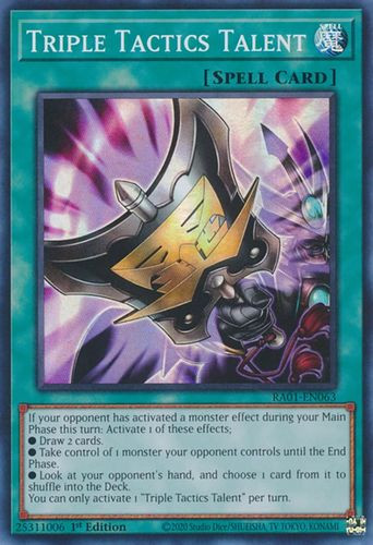 RA01-EN063 Triple Tactics Talent (Super Rare) <1st>