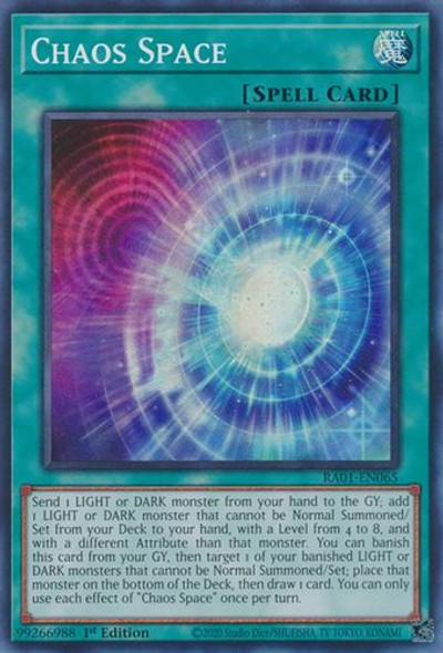 RA01-EN065 Chaos Space (Super Rare) <1st>