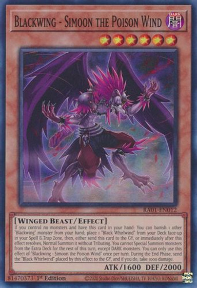 RA01-EN012 Blackwing - Simoon the Poison Wind (Secret Rare) <1st>