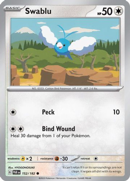 SV04-PAR-EN-152/182C Swablu (Reverse Holo)