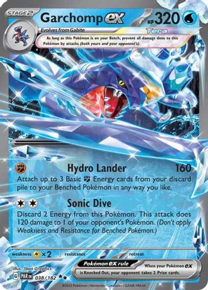 SV04-PAR-EN-038/182RR Garchomp ex (Holo)