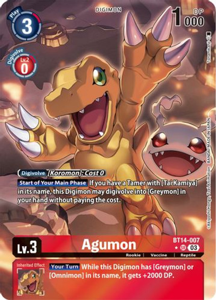 BT14-007SR Agumon (Alternate Art) (Foil)