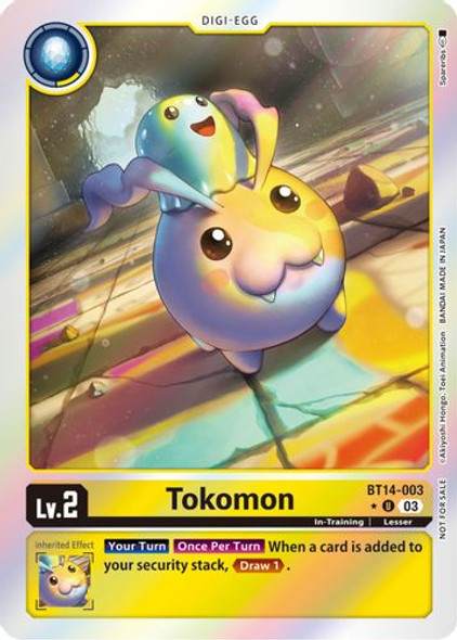 BT14-003U Tokomon (Blast Ace Box Topper) (Foil)