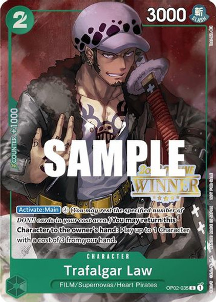 OP02-035 Trafalgar Law (Offline Regional Winner) (Foil)