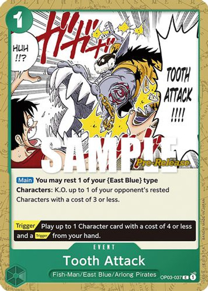 OP03-037C Tooth Attack (Prerelease Stamp)