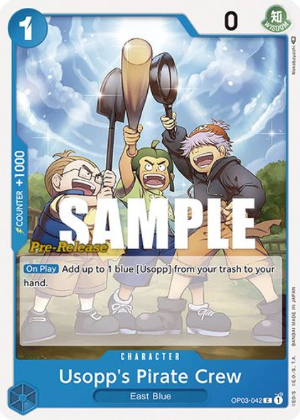 OP03-042C Usopp's Pirate Crew (Prerelease Stamp)