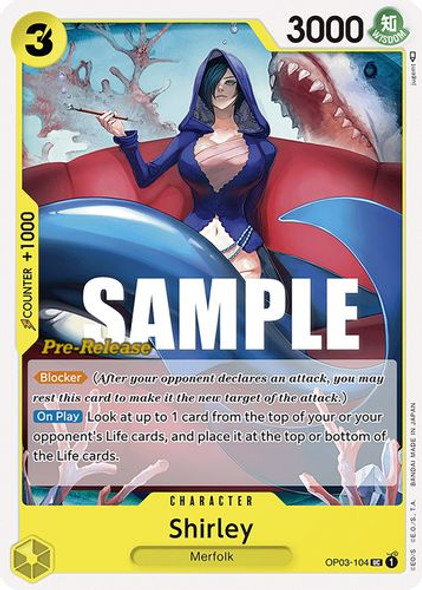 OP03-104UC Shirley (Prerelease Stamp)