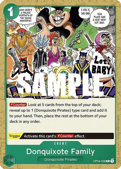 OP04-036C Donquixote Family (Prerelease Stamp)