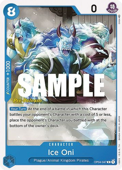 OP04-047C Ice Oni (Prerelease Stamp)