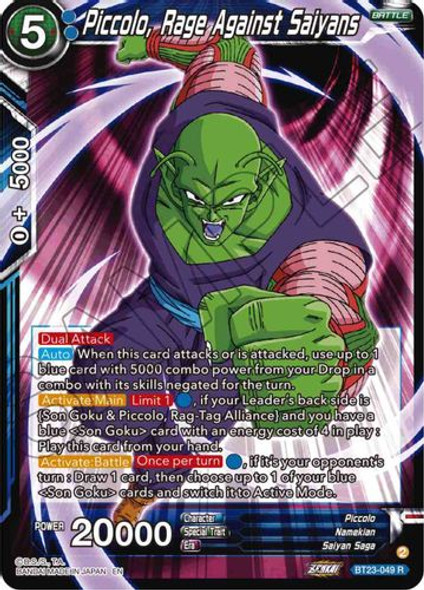 BT23-049R Piccolo, Rage Against Saiyans