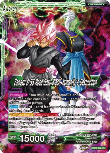 BT23-072UC Zamasu & Goku Black // Zamasu & SS Rose Goku Black, Humanity's Destruction (Foil)