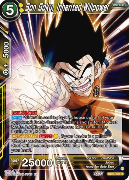 BT23-106R Son Goku, Inherited Willpower (Foil)
