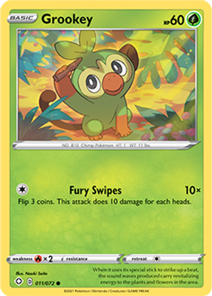 SWSH04A-011/072C Grookey (Reverse Holo)