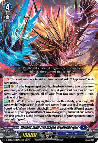 D-BT13/004EN RRR Demonic Jewel True Dragon, Drajeweled Ignis