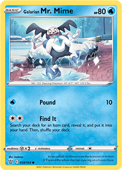 SWSH05-034/163C Galarian Mr. Mime